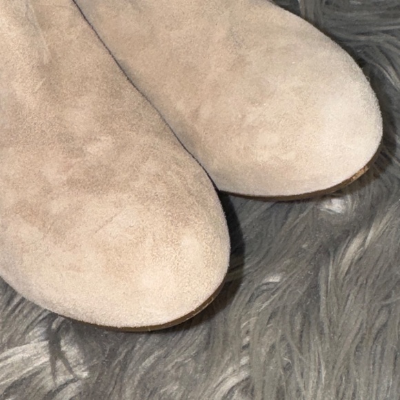 EUC J.Crew Suede Metropolitan Bootie Light Grey Birch Size 8 - Picture 5 of 11